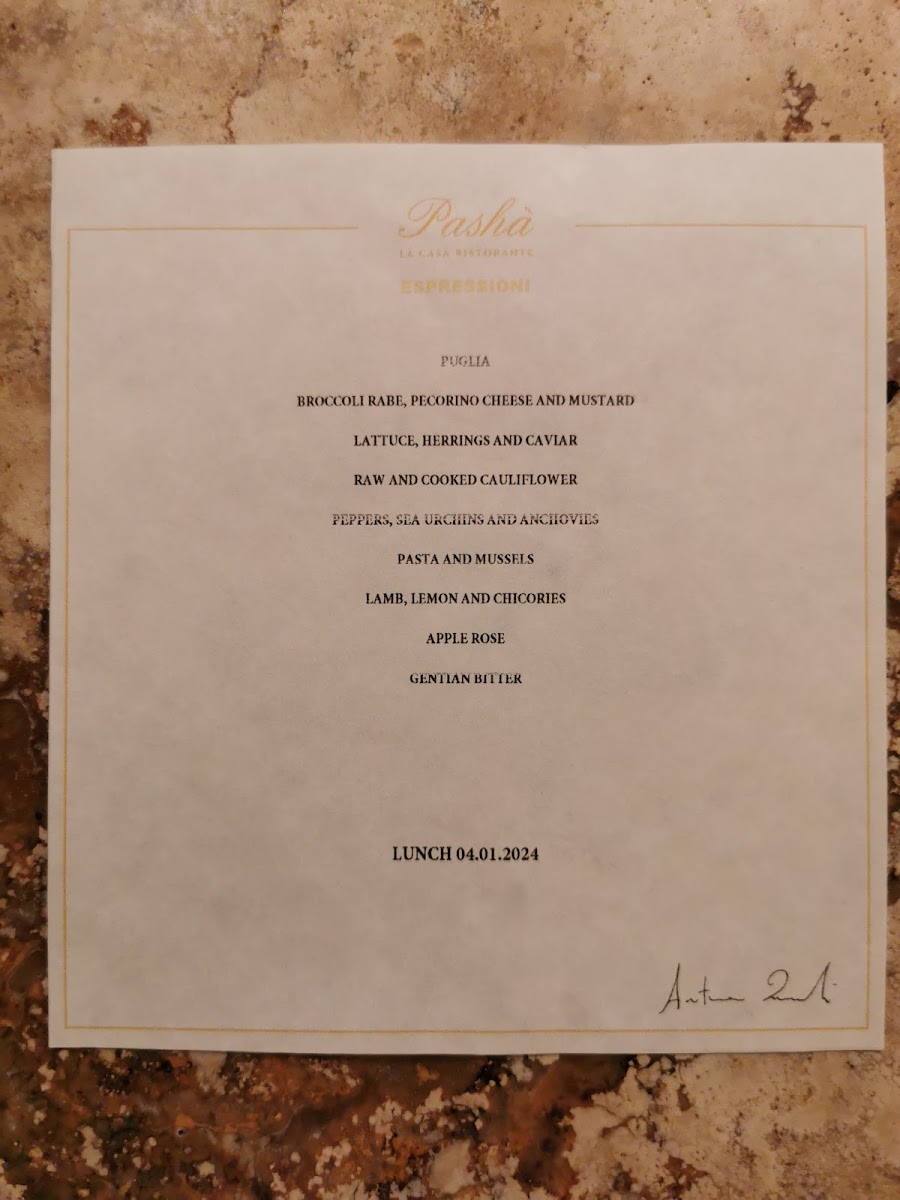 Menu - Pashà photo 1